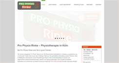Desktop Screenshot of pro-physio-rinke.de